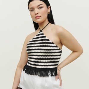 Laine open knit halter